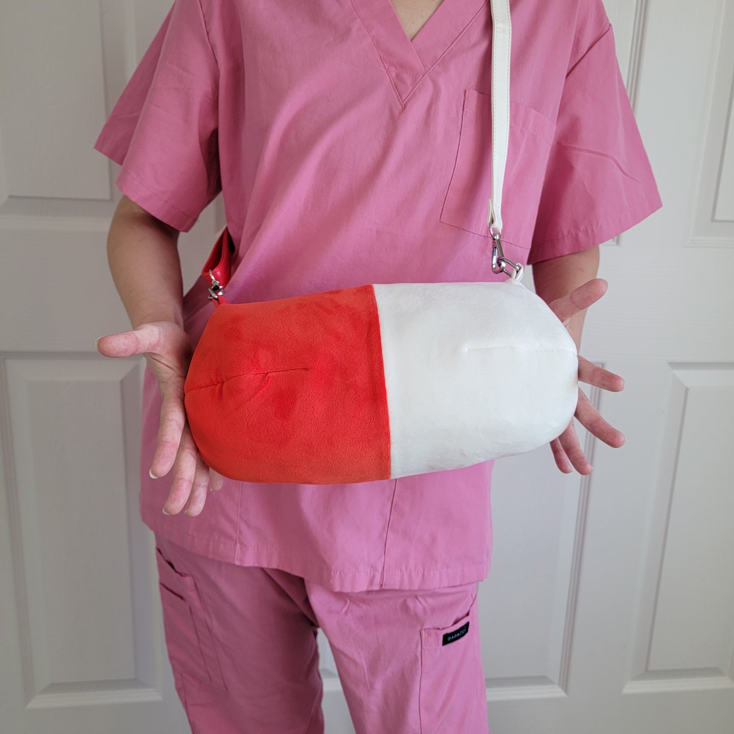 Plush Pill Capsule Crossbody Bag