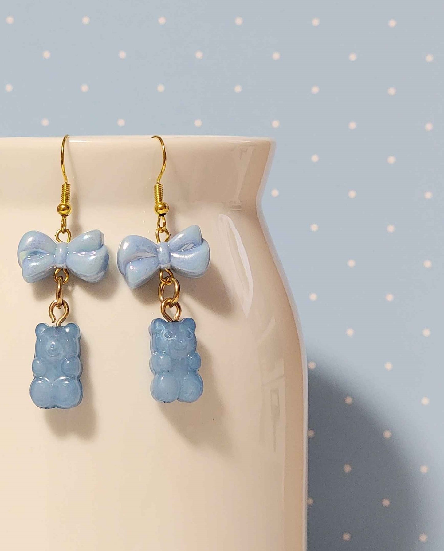 Gummy Bear Earrings Blue (Pierced)